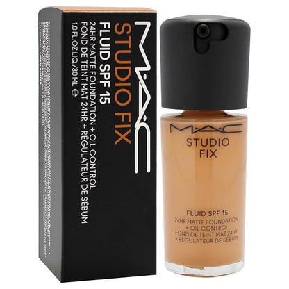 Studio Fix Fluid SPF 15 24Hr Matte Foundation Plus Oil Control -NC45 by MAC for Women - 1 oz Foundation