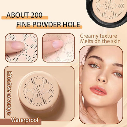 Mushroom Head Air Cushion CC Cream Foundation,Moisturizing Non-Greasy BB Cream,Long Lasting Matte Concealer Full Coverage Face Makeup Liquid Foundation for All Skin Types(Ivory)