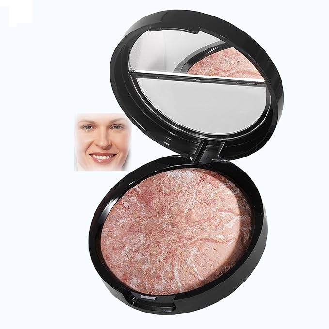 AKARY Baked Powder Foundation, Oil Control Correcting Powder Foundation, Buildable Light to Medium Coverage - Demi-Matte Natural Flawless Finish Smooth Lightweight, 02 Fair