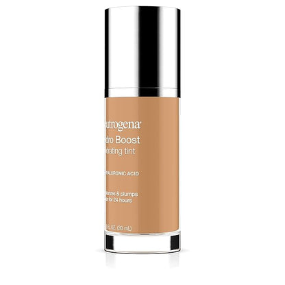 Neutrogena Hydro Boost Hydrating Tint with Hyaluronic Acid, Lightweight Water Gel Formula, Moisturizing, Oil-Free & Non-Comedogenic Liquid Foundation Makeup, 85 Honey Color 1.0 fl. oz