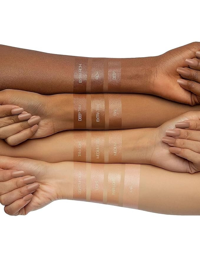 HUDA BEAUTY GloWish Multidew Vegan Skin Tint Foundation 10 Deep Tan
