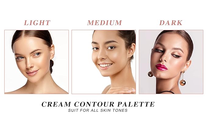 MEICOLY Contour Palette,Shimmer Highly Pigmented Face Powder,Silky Smooth Long-Lasting Delicate Contour Powder Face Contouring Makeup Kit with Brush and Mirror,01 Soft Grey