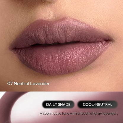 Wink Lip Shade Primer - All Day Top Coat, Smudge-Proof Base, Semi-Matte Long-Lasting Lip Primer (07 Neutral Lavendar)