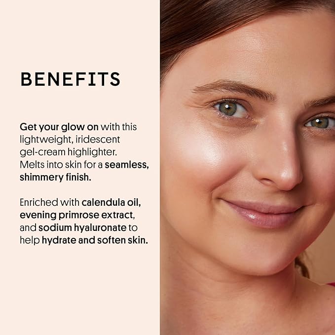 Winky Lux Cheeky Rose Liquid Highlighter, Gel-Cream Highlighter, Blush Topper, Shimmer Blush Finish, Buildable Glow, Long-Lasting Weightless Formula, Angel