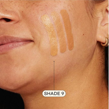 Axiology Fungdation Mushroom Foundation Face Makeup Creamy Wrinkle Defying Minimize Fine Lines Infused with Reishi Deep Hydration Natural Youthful Look Light to Medium Coverage 11.3g (Shade 9)