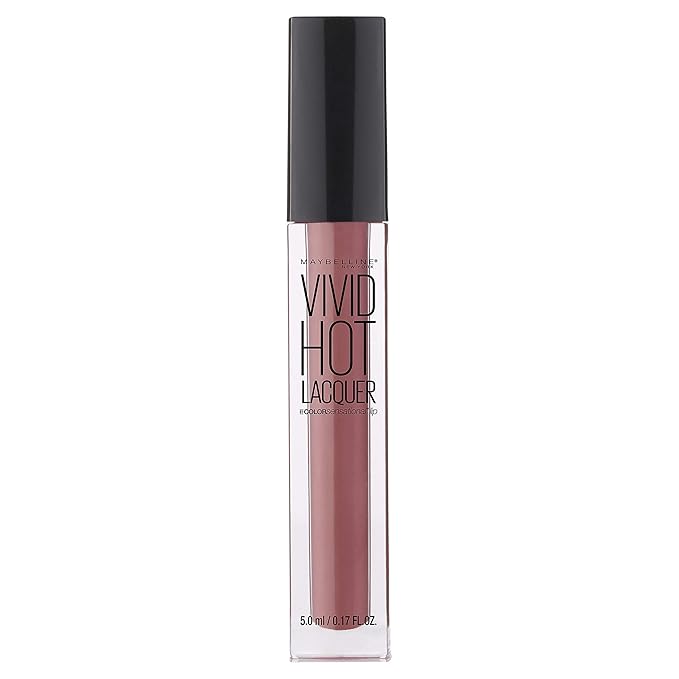 Maybelline New York Color Sensational Vivid Hot Lacquer Lip Gloss, Too Cute, 0.17 fl. oz.
