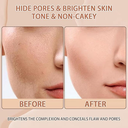 Concealer Moisturizing Gradient Foundation, Oil Control Long Lasting Waterproof Full Coverage Color Correcting Foundation,Oil Control, Clear, Protection Brightening