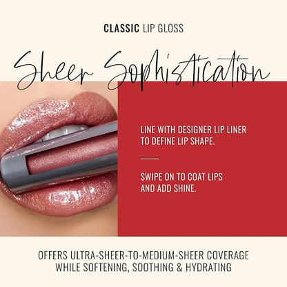 Runway Rogue Classic Lip Gloss, Golden-Rose Semi-Sheer Hydrating Lip Gloss, ‘Chameleon’