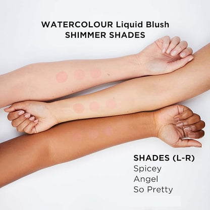 WATERCOLOUR LIQUID BLUSH ANGEL – Lightweight, Buildable, Water-Resistant Formula for Cheeks, Lips