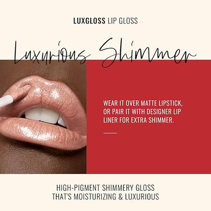 Runway Rogue LuxGloss Lip Gloss, High-Pigment Shimmery Pale-Nude Lip Gloss, ‘Photo Filter’