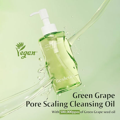 [Redence] 500,000ppm Grape Seed Cleansing Oil 200ml/6.76fl.oz | Korean Deep Pore Cleanser & Makeup Remover | Gentle Exfoliating Oil for All Skin Types