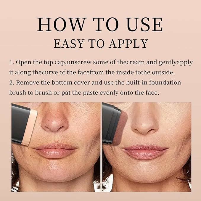 O'CHEAL Face Foundation Contour Stick Long-wear Lightweight Brighten Stick Blemish Contouring Face Concealer Beauty Makeup 02#NATURAL