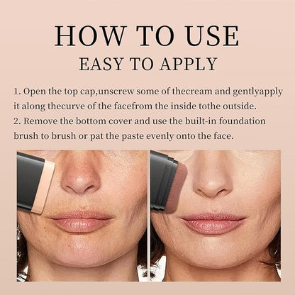 O'CHEAL Face Foundation Contour Stick Long-wear Lightweight Brighten Stick Blemish Contouring Face Concealer Beauty Makeup 01#IVORY