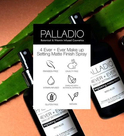 Palladio 4 Ever and Ever Make Up Setting Spray, Longlasting, Instantly Sets and Secures Makeup for All Day Wear (Matte Finish), 100 ml