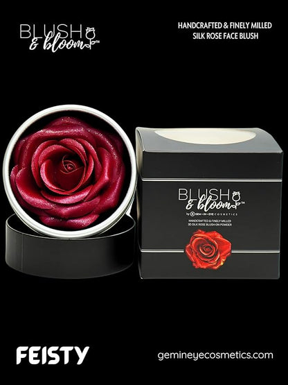 Blush & Bloom™ CLASSIC EDITION: FEISTY 3D Silk Rose Blush on Powder