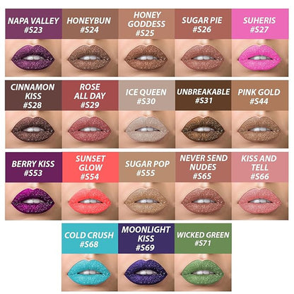 Shimmer Lip Gloss - Non-Sticky Girls Gloss - Long Lasting High Shine - 0.7 FL Oz Gloss for Girls & Women - Cruelty Free - (Kiss and Tell: S66)