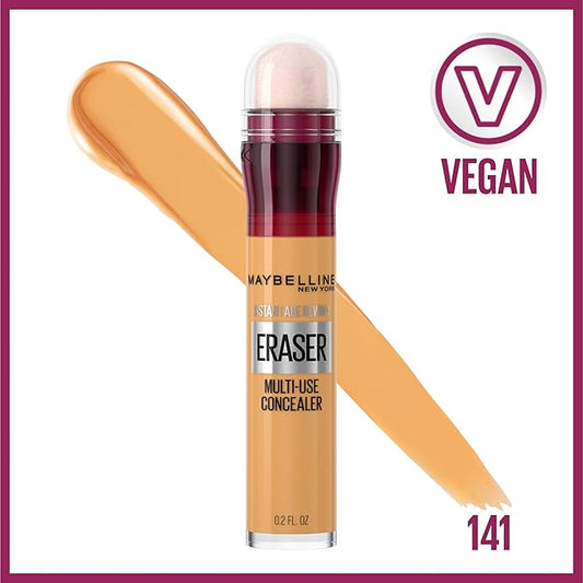 Maybelline Instant Age Rewind Eraser Dark Circles Treatment Multi-Use Concealer, 141, 1 Count (Packaging May Vary)