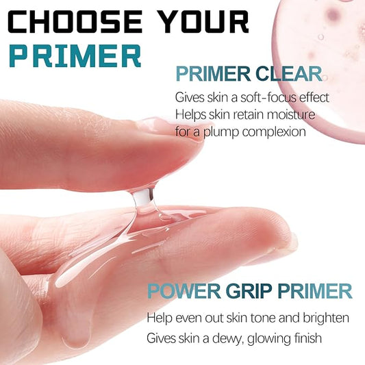 Hydrating Face Primer, Power Grip Primer, Sheer & Lightweight Long-Lasting Moisturizing Brighten,Gel Makeup Primer For Flawless, Smooth Skin