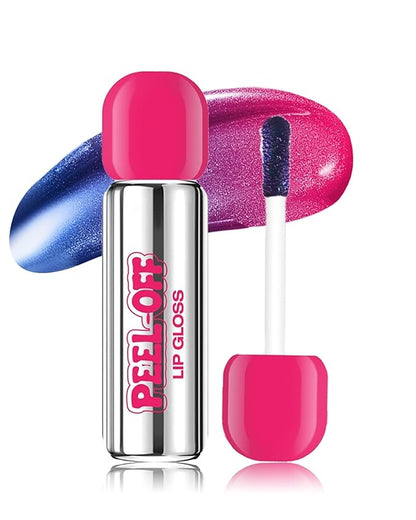 Peel Off Lip Stain, Matte Nude Liquid Lip Stain Peel Off Lip Liner Tattoo Non Stick Lip Gloss, Long Lasting Waterproof Red Lip Tint Lipstick Intense Lip Color Highly Pigmented for Women Lip Makeup-01