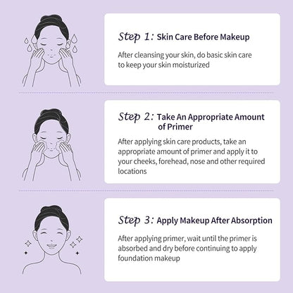 UCANBE Tone Adjusting Primer: Smooth Lightweight Face Primer - Facial Makeup Long-lasting Prime for Brightens and Evens Yellow Skin（Purple，1.06 Oz）