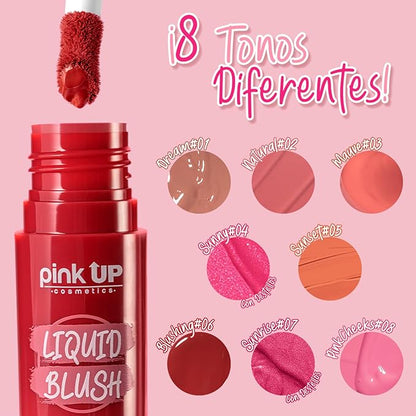 | Liquid Blush | Long-Lasting Liquid Blush | Non-Greasy | Highly Pigmented | Suitable for All Skin Types | Matte Colors | Subtle Shimmer Highlights | Shade: Blushing| 6ml | Model PKLB06