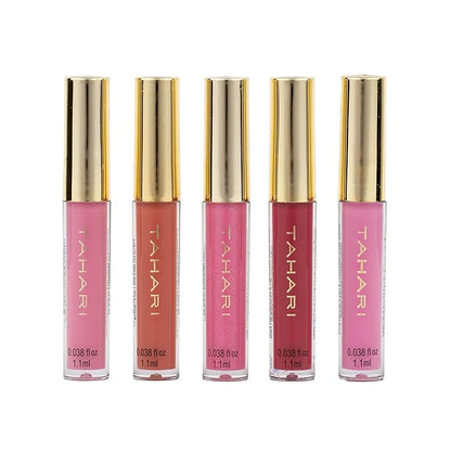 Tahari 15pc Lip Gloss Set – Lip Glosses for Women and Girls, Long-Lasting Color Lip Gloss Collection with Rich Varied Shades (Midnight Floral)