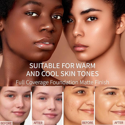 Peptide Bouncees Foundation, Foundation for Older Women, Hydrating, Age-Defying Makeup for Mature Skin, And All Skin Types, Natural, Medium Buildable Coverage, Satin Finish (Natural, 1pcs)