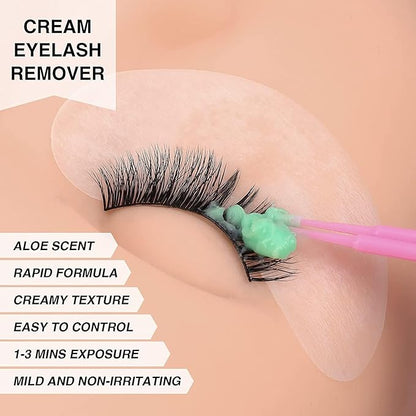LASHVIEW Eyelash Extension Remover Cream, Light Aloe Flavor Cream,Eyelash Adhesive Remover, Professional Eyelash Extensions Remover for Salon,5g