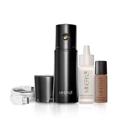 Mineral Air Complexion and Blush Kit | Flawless Mineral Foundation & Blush Application- Deep