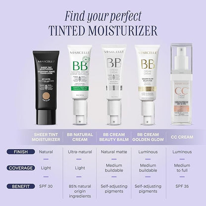 Marcelle BB Cream Beauty Balm, Medium, Hypoallergenic and Fragrance-Free, 1;5 Ounces
