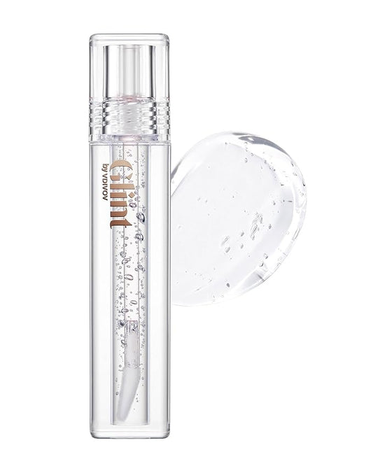 Glint Liquid Gel Highlighter (Glosser, 0.1oz) - Multi-Use Face & Body Gloss for Smooth Glow, Long-Lasting Illuminator Balm for Healthy Radiance. Korean Makeup. Eyes, Cheeks, Nose