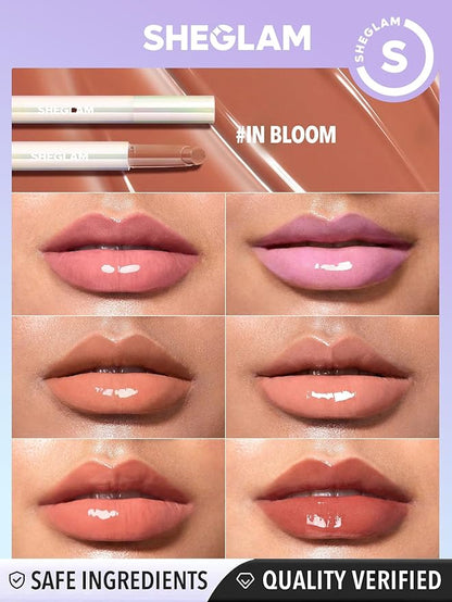 SHEGLAM PoutPerfect Moisturizing Solid Lip Gloss Non Sticky Lipstick with Coconut Oil - In Bloom
