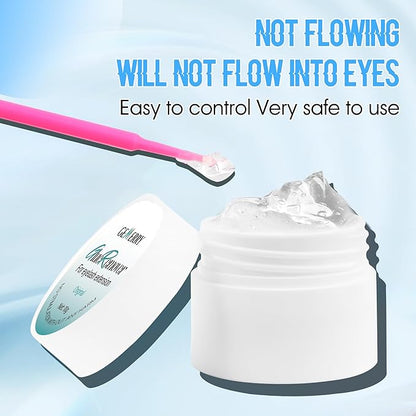 GEMERRY Eyelash Extension Remover 10g Cream Remover Lash Extension Remover Mild Formula Eyelash Glue Remover for Sensitive Eye Fast Disslove Lash Remover for Lash Extensions(Tasteless)