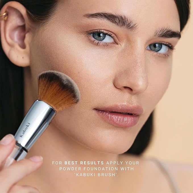 Mineral Powder Foundation - Longwear, Lightweight, Smooth Powder Formula - Blurring, Skin-Perfecting Finish - Vegan and Cruelty Free Formula - 027 Helga - 0.25 oz