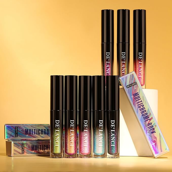 Chameleon Liquid Lipstick Purple Green Color,Shimmer Metallic Colourful Lip Gloss for Women Girls Lips Makeup Gift,Hydrating Waterproof and Long Lasting Lip Stick Shiny,Talc-Free,#3
