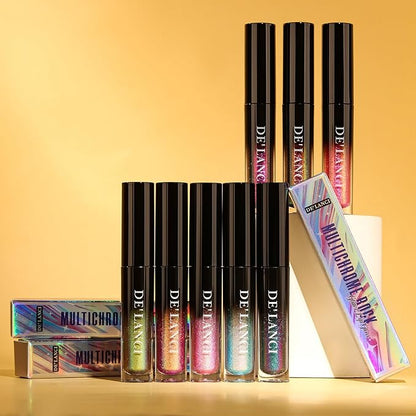 Chameleon Liquid Lipstick Purple Green Color,Shimmer Metallic Colourful Lip Gloss for Women Girls Lips Makeup Gift,Hydrating Waterproof and Long Lasting Lip Stick Shiny,Talc-Free,#3