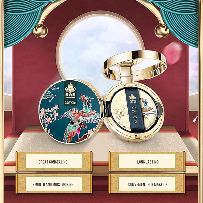 CATKIN 2Pcs Makeup Set Includes BB Cream Air Cushion Foundation C01 And Matte Lipstick CO157