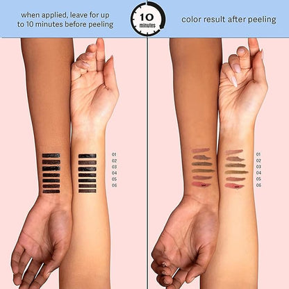 3 PCS Peel Off Lip Liner, Long Wear Tattoo Lip Stain Peel Off, Matte Finish, Long Lasting, Waterproof Peel off Lip Liner Stain (1#2#3#, M)