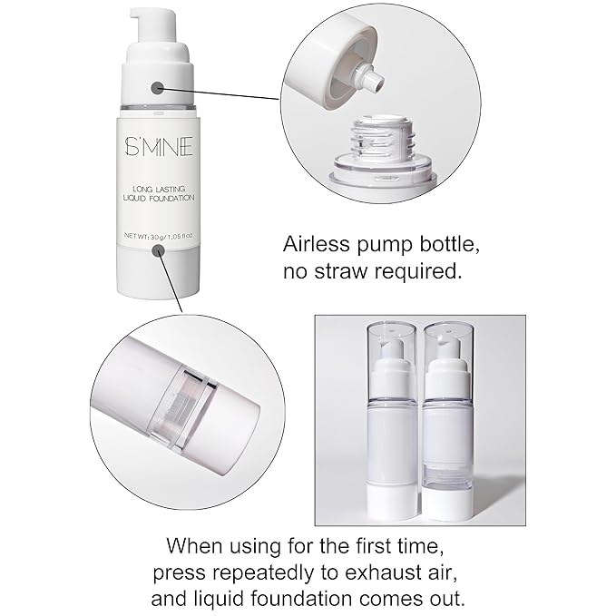 IS'MINE White Liquid Foundation Makeup, Matte Flawless Finish Foundation, Vegan & Cruelty-Free (1.05 Fl Oz, 041)