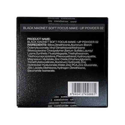 Black Magnet Soft Focus Make Up Powder, Waterproof Loose Setting Powder, 24H Longlasting, Oil Control, Talc-Free Face Powder, 02 Translucent For Oily Skin, 0.28Oz