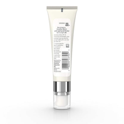 Neutrogena Retinol Treatment and Tinted Facial Moisturizer, Healthy Skin Anti-Aging Perfector with Broad Spectrum SPF 20 Sunscreen with Titanium Dioxide, 20 Fair to Light, 1 fl. oz