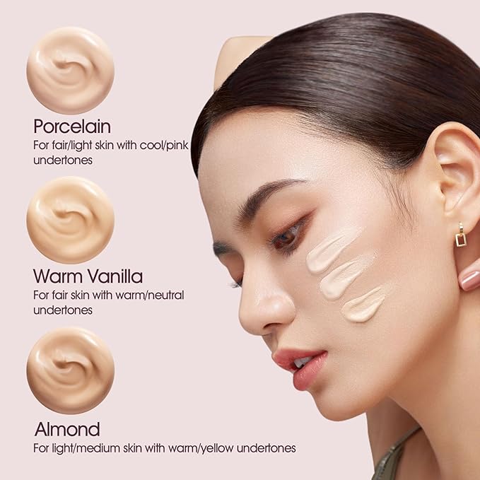 Cellglow Lasting Cream Foundation Makeup, For light fair medium skin with Buildable Medium to Full Coverage, Skincare Makeup Hybrid, Lightweight and Nourishing Formula, Radiant Finish, Vegan