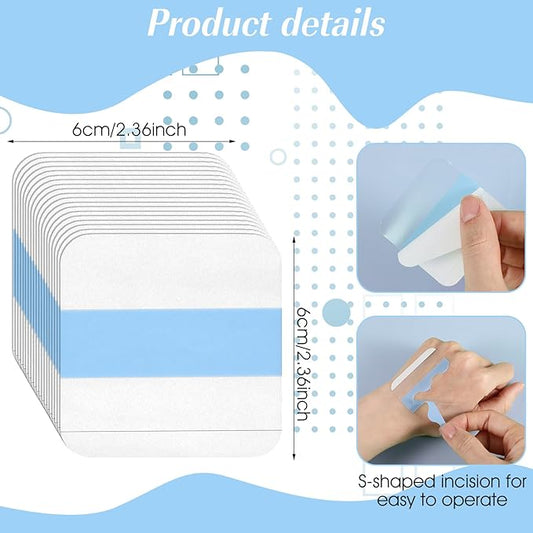 100PCS Makeup Hand Palette Single Use Foundation Mixing Palette Adhesive Tape Disposable Transparent Waterproof Cosmetic Tray Professional Makeup Artist Must Haves Supplies for Women Girls