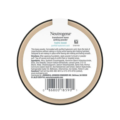 Neutrogena Hydro Boost Translucent Loose Setting Powder with Purified Hyaluronic Acid, .44 oz