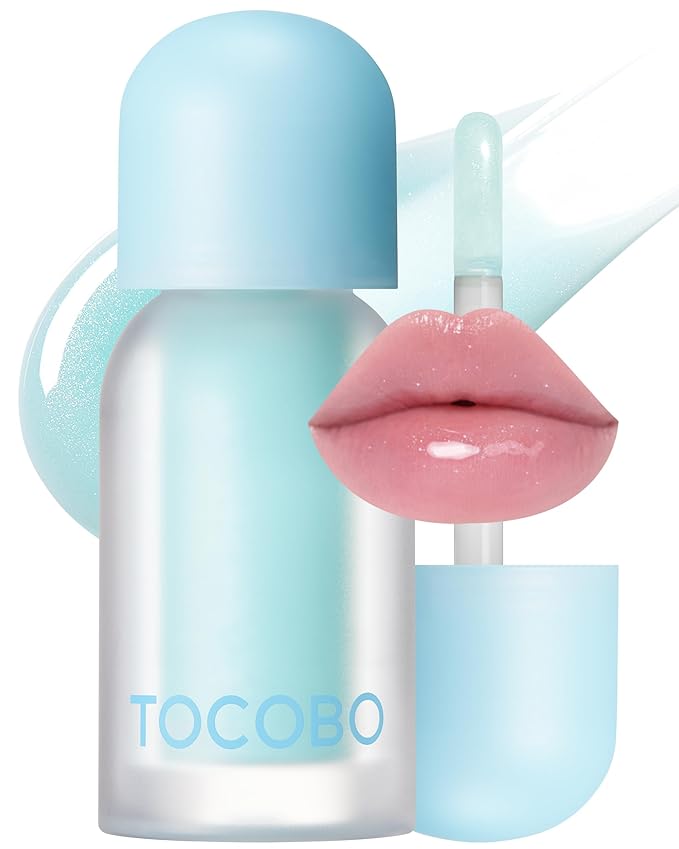 TOCOBO Juicy Berry Plumping Lip Oil Glam Max 00 Frozen Berry – Korean Vegan Hydrating Lip Oil with Plant Oils for High Shine Gloss - Non Sticky Formula for All Skin Tones, 0.12 fl.oz.