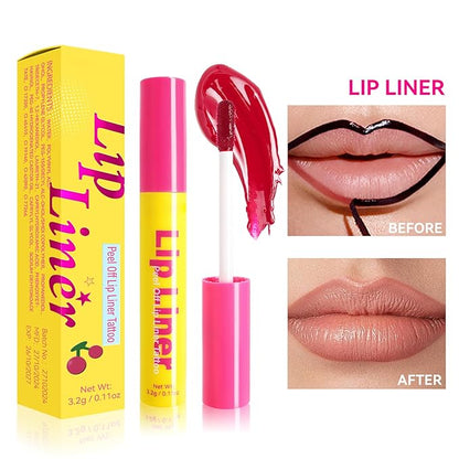 Peel-Off Lip Tint, Moisturizing Highly Pigmented Peel-Off Lip Makeup 24H Color Hold, Waterproof & Smudge-Proof Lip Gloss Long-Lasting Lip Stain for Women, 02#Rose