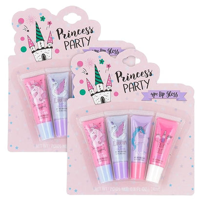 Expressions 8pc Lip Gloss Set - Flavored Lip Gloss Tubes, Non-Toxic & Kid-Friendly, Fruit Flavors, Valentine's Day Gifts for Kids