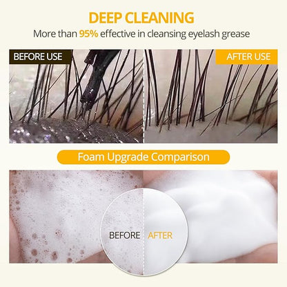 Eyelash Shampoo Concentrate 100ml Lash Cleanser Concentrate Lash Wash Concentrate Upgrade Shampoo for Lashes DIY Eyelash Extensions Shampoo Lemon