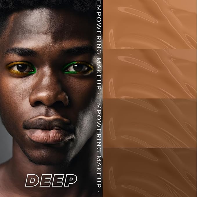 Oh My Clear Face Full Coverage Foundation for Oily & Acne Prone Skin, Salicylic Acid & Tea Tree Extract, Anti-Blemish Sensitive Skin Care, Organic & Oil-Free, 411 Deep Neutral, 40 ml 1.35 fl.oz