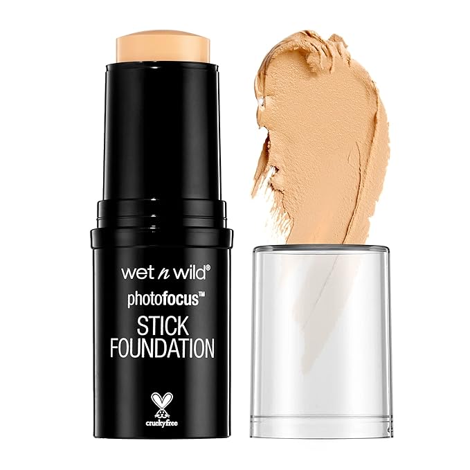 wet n wild Photo Focus Matte Foundation Stick Makeup Bundle with Classic Ivory and Soft Ivory Shades | Vegan & Cruelty-Free